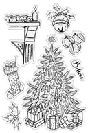 Sara Signature 'Twas the Night Before Christmas - Acrylic Stamp - Stockings by the Fire