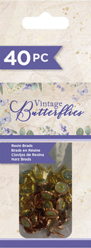 Sara Signature Vintage Butterflies - Resin Brads (40PC)
