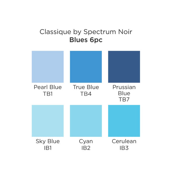 Spectrum Noir Classique (6PC) - Blues -Crafters Companion UK