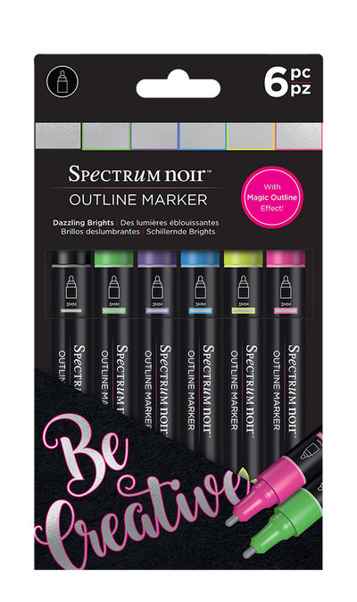 Spectrum Noir Outline Marker (6PC)-Dazzling Brights