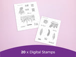 Sara Signature Bohemian Collection - Digital Stamp Sheets - A4