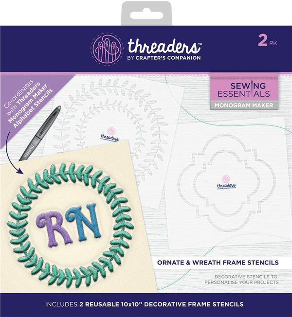 Threaders Monogram Maker Frames - Ornate and Wreath