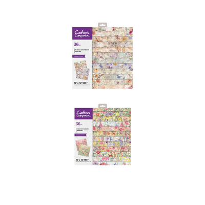 Crafter's Companion 12x12 Floral & Printed Paper Pads BONUS BUY
