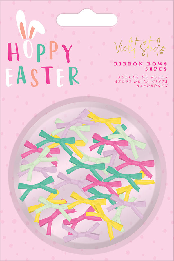 Violet Studio - Ribbon Bows - Hoppy Easter - 30pcs