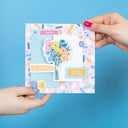 Violet Studios Card Making Kit - Decoupage Die Cut Card - Rainbow Blooms