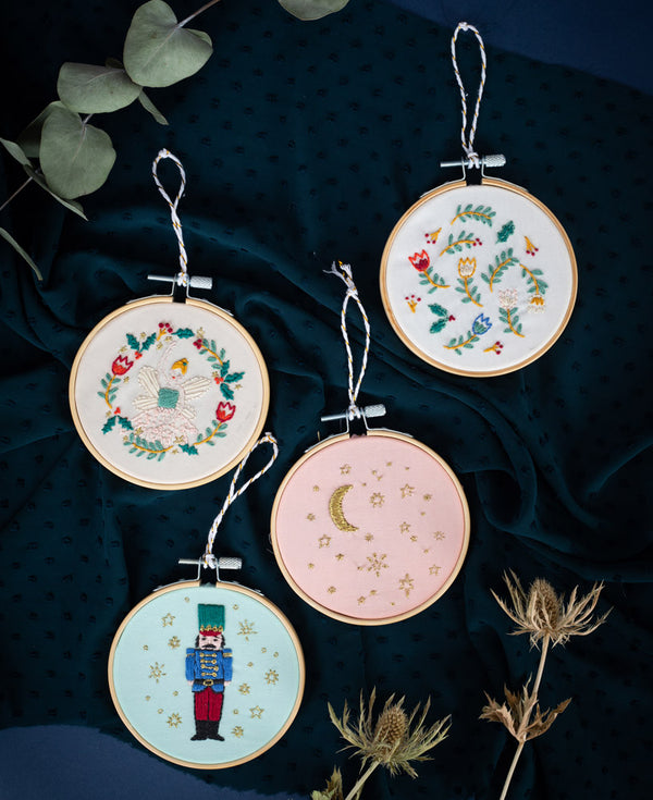 Violet Studios The Nutcracker - Mini Embroidery Hoops/Tree Decorations  -Crafters Companion UK