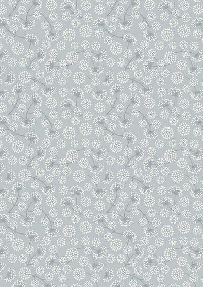 Lewis & Irene Fabric - Silver Seed Heads with Pearl