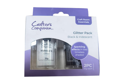 Crafter's Companion Glitter Pack - Black and Iridescent