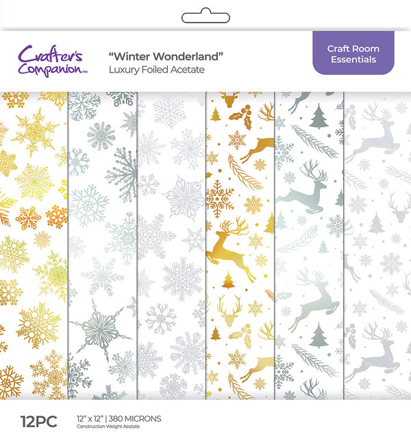 Metallic Snowflakes - 12 Foil Stickers For Winter