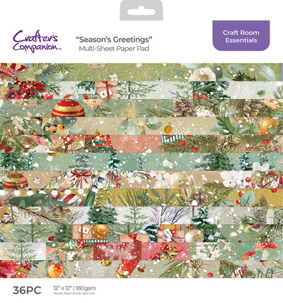 Crafters Companion 12x12 Paper Pad - Season's Greetings