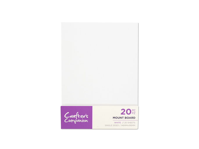 Crafters Companion - Craft Room Essentials - Mount Board 5.75 x 7.75 - White (20 Pack)