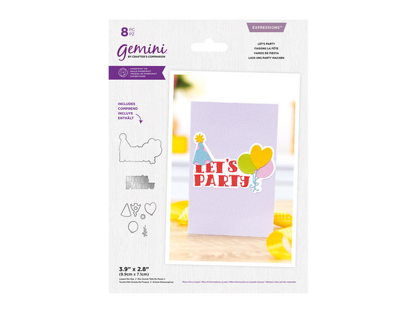 Gemini Expressions Metal Die - Let's Party