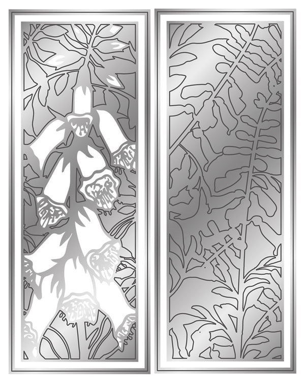 Gemini Floral Panel Create-a-Card Die - Foxglove