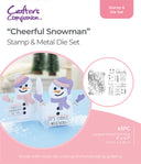 Gemini Shaped Card Base Stamp & Die - Cheerful Snowman