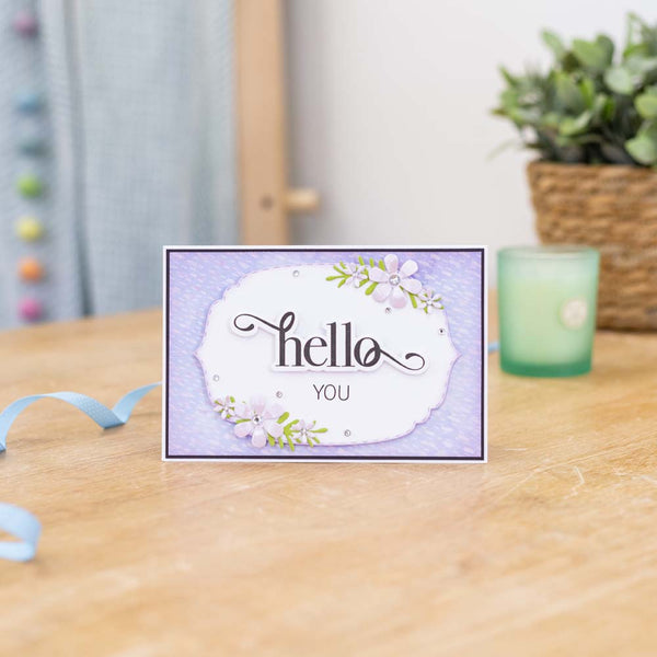 Gemini- Stamp And Die- Fancy Sentiments -Hello You