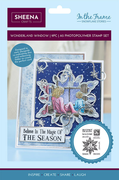 Sheena Douglass In The Frame Snowflake Stories Photopolymer Stamp - Wonderland Window