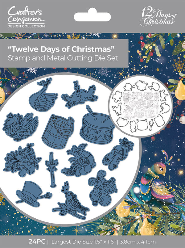 Twelve Days of Christmas Stamp and Die - Twelve Days of Christmas